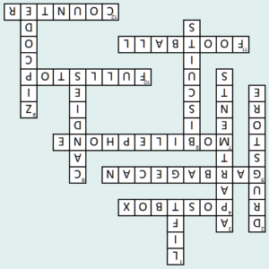 Indulge yourself in this simple crossword on US and UK English