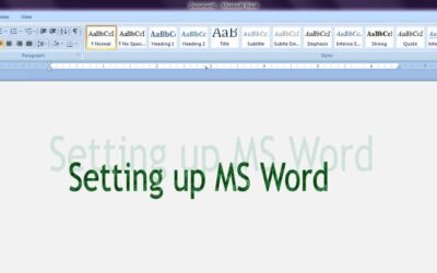 Setting Up MS Word for Editing – Global