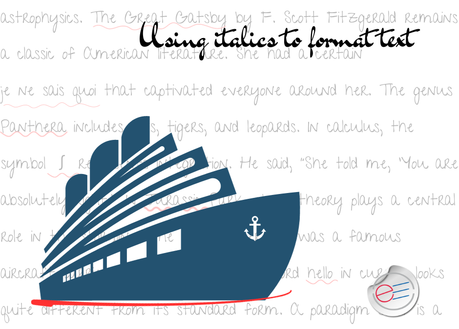 Using Italics for Formatting