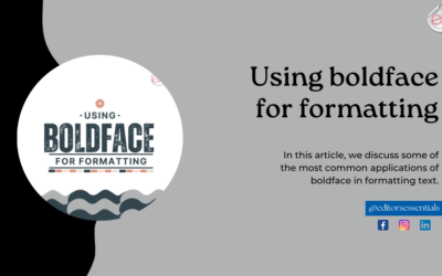 Using boldface for formatting